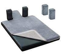 Pilates Reformer Non-Slip Mat Towel (Included 2 Pcs Shoulder Block Covers) (Grey)