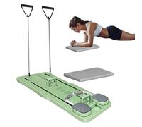 Pilates Reformer Set - 5 in 1 Sliding Abdominal Board & Plank Trainer Ab Roller Wheel With Automatic Rebound (Green)