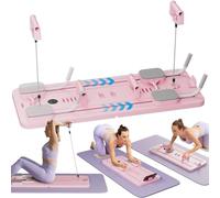 Pilates Reformer Set - Foldable Pilates Board for Home Training, Sliding Board for Complete Body Shaping and Workouts (Pink )