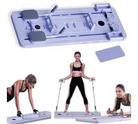 Pilates Reformer Set - Foldable Pilates Board for Home Training, Sliding Board for Complete Body Shaping and Workouts (Blue )