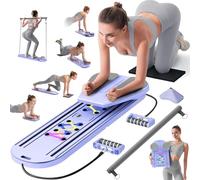 Pilates Reformer Set, Multifunctional Abdominal Board for Home Workout, 15-in-1 Foldable Ab Core Trainer Board, Solid Pilates Reformer Set for Full-Body Exercise