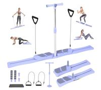 Pilates Reformer Set Multifunctional Pilates Machine with Automatic Rebound Ab Roller, Tension Rope, Pilates Reformer Board at Home Fitness Equipment for Women Men Core Training Full Body Workout