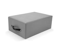 Pilates Reformer Sitting Box, Reformer Accessory for Exercises That Advance Range of Motion, Flexibility and Strength, Body Stamina Stretching Balance Exercise Workout,Off white