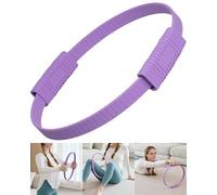 Pilates Ring, 13.5'' Silicone Magic Pilates Ring Fitness Circle, Lightweight & Durable Flexible Resistance Exercise Equipment for Toning Arms, Thighs/Legs, Core, Yoga & Physical Therapy (Purple)