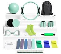 Pilates Ring and Ball Set Home Workout Equipment Kit, 21 pcs Pilates Kit | Start focusing on your everyday wellness today to support a balanced lifestyle.