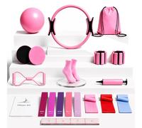 Pilates Ring and Ball Set Home Workout Equipment Kit, 21 pcs Pilates Kit | Start focusing on your everyday wellness today to support a balanced lifestyle.