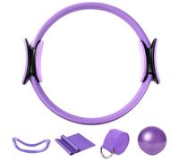 Pilates Ring and Ball Set, Pilates Kit for Home Training - Pilates Ring Ball Resistance Bands - 5 x Training Equipment, Gym Accessories, Stretch Belt, Yoga Bands for Women, 5 x Training Bands
