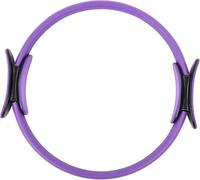 Pilates Ring Resistance Loop, Pilates Double Handle Ring, Weight Loss Body Toning Magic Circle Toning Thighs, Abs and Legs - Dual Grip Magic Exercise Fitness Circle to Burn Fat, 15 Inch/38cm-Purple