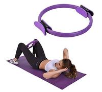 Pilates Ring Resistance Loop, Pilates Double Handle Ring, Weight Loss Body Toning Magic Circle Toning Thighs, Abs and Legs - Dual Grip Magic Exercise Fitness Circle to Burn Fat, 15 Inch/38cm