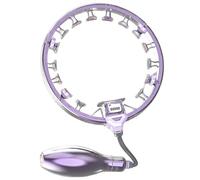 Pilates Ring with Calorie Counting System, 16 Inch Diameter Adjustable Exercise Ring with Massage Bumps for Weight Loss, Purple Ab Workout Equipment