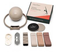 Pilates Set & Equipment Kit for Women - Includes Pilates Ring, Resistance Bands & Core Sliders | Complete At-Home Reformer-Style Workout Kit