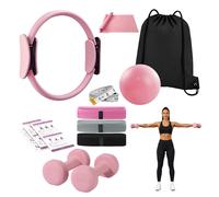 Pilates Set: Ring, Ball, Bands, Weights, Pilates Kit (11-piece), Bag