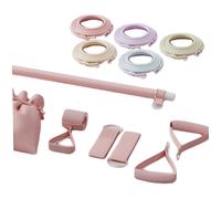 Pilates Set with 5 Adjustable Resistance Bands Elastic Pilates Essentials Kit for Home Fitness, Stretching, Strength Training Board Bar Essentials Kit for Women