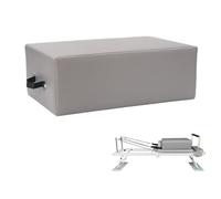 Pilates Sitting Box for Reformer, 26x15x10 Inch Foam Cushion, Enhances Flexibility & Motion Range, Home Studio Equipment Gray