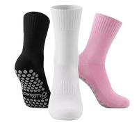 Pilates Socks Women & Men - Non Slip Yoga Socks, Breathable Combed Cotton Reformer Pilates Grip Socks with Silicone Grip - Slipper Sports Socks Unisex for Yoga & Barre, Studio, Gym & Ballets