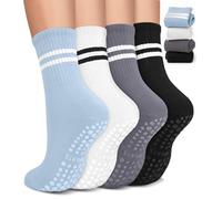 Pilates Socks Yoga Socks with Grips for Women Non-Slip Grip Socks for Pure Barre, Ballet, Dance, Workout, Hospital