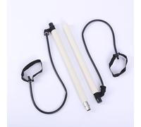Pilates Stick, Adjustable Fitness Bar for Home Workout, Yoga, Stretching and Toning, Portable Exercise Rod with Elastic Bands