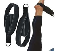 Pilates Strap Double Loop Strap - Pilates Yoga Double Loop Strap | Durable Double Loop Hand Feet Fitness Strap for Home/Gym Pilates Reformer & Yoga Exercise Accessories, Black