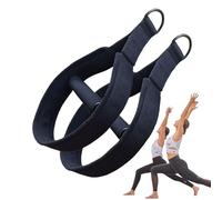 Pilates Straps - Adjustable Double Pair, Polyester Cotton Nylon Reformer Straps for Ankle Calf Wrist Handles, Exercise Stretch Bands for Flexibility | Yoga Fitness Body Shaping Aid