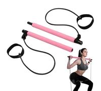 Pilates Workout Bar - Lightweight Elastic Fusion Sculpting Bar, Portable Pilates Stretching Kit | Easy Assembly Home Fitness Equipment For Women Men Boys Girls Training Exercise