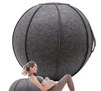 Pilates Yoga Ball Chair Yoga Ball Office Chair, Balance Ball Chair Lightweight Self-Standing Ergonomic Posture Activating Exercise Ball Solution with Attractive Cover Seat ( Color : Black Gray , Size