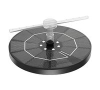 PilavAloo Solar Fountain for Bird Bath, Dual Spray Solar Fountain with Lights, 2.5W, 7 Nozzles Solar Water Fountain Pump for Outdoor Garden, Pond and Birdbath, Ø 160mm, Black