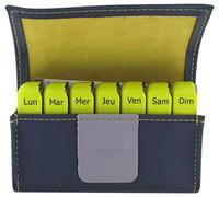 Pilbox Mini - Dark Grey/Green 7-Day Pill Organizer with 21 Compartments