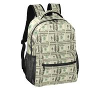 Pile Hundred Dollar Bill Layout Soft Lining Casual Backpack S, Pile Hundred Dollar Bill Layout, M, Backpack