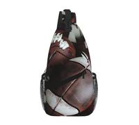 Pile of Footballs Crossbody Sling Bag Crossbody Shoulder Chest Bag Shoulder Strap Waist Fanny Pack Men Women