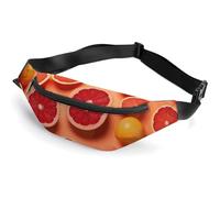 Pile of Grapefruit Slices Belt Bag with Adjustable Strap, Lightweight Travel Crossbody Bags, Hands-Free Mini Fanny Packs in Running Gym