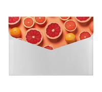 Pile of Grapefruit Slices File Folder 6-Pocket, Waterproof Accordion File Organizer with Snap Closure, Expanding Document Holder for Office, Home