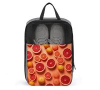 Pile of Grapefruit Slices Shoe Bag Waterproof & Breathable Shoe Pouch for Travel, Portable Carry Case for Sports Sneakers, Gym, Vacation