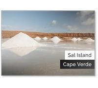Pile of Salt Drying in The Air - Sal Island, Cape Verde, Fridge Magnet