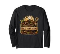 Pile Temp Rising Compost Temperature Garden Check Long Sleeve T-Shirt