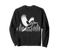 Pileated Woodpecker Line Art Bird Portrait Sweatshirt