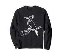 Pileated Woodpecker Line Art Birdwatcher Sweatshirt