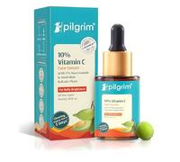 Pilgrim 10% Vitamin C Serum 30ml for Glowing Skin|With 5% Niacinamide, Hyaluronic & Glycolic Acid | Fades Dark Spots, Pigmentation | For All, Oily, Combination, Normal Skin | Men & Women