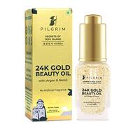Pilgrim 24K Gold Beauty Oil for Glowing Skin, deep Nourishing, Anti Aging, Make up Primer 24K Gold Oil for Smooth & dewy Finish Beauty Elixir for All Skin Types for Men & Women 20 ml