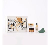 Pilgrim 24K Gold Collection Kit with Free Gua Sha Kit Includes Gold Face Serum (20ml), Gold Face Mask (20gm) & Gold Moisturizer (50gm) All Skin Types Luxury Collection for Restoring Skin Radiance