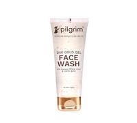 Pilgrim 24k Gold Gel Facewash with Korean White Lotus & Lactic Acid 80ml | Face wash for glowing skin | Reduce dark spot and improves skin texture | Removes dullness | For All Skin Types