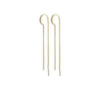 PILGRIM BLOSSOM Recycled Chain Crystal Earrings, Yellow Gold Cubic Zirconia, Crystal