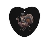Pilgrim Cat on Turkey Car Air Freshener Decorative Hanging Aromatherapy Tablets for Car Trucks Love form