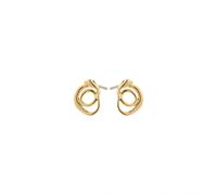 Pilgrim Diego Twist Gold Tone Stud Earrings 2.1cm