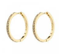 Pilgrim Ebna Crystal Maxi Gold Tone Hoop Earrings 2.6cm