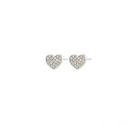 Pilgrim Emmett Crystal Heart Earrings 0.6cm