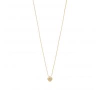Pilgrim Emmett Crystal Heart Gold Tone Necklace 40cm + 9cm