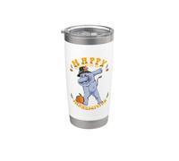 Pilgrim Hippo Happy Thanksgiving Kids Stainless Steel Insulated Tumbler