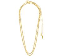 Pilgrim INNER 2-in-1 Necklace Goldplated Stainless Steel 112632001 - Unisex - Brass Gold 38 cm