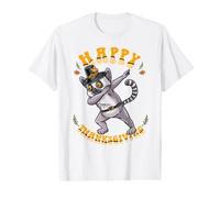 Pilgrim Lemur Monkey Happy Thanksgiving Kids Value Graphic T-Shirt