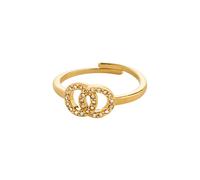 Pilgrim LULU halos stack Ring Goldplated Brass 632532034 - Woman - Brass Gold Adjustable